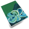 Betsy Drake Blue / Green Octopus Kitchen Towel 19 Inch X 19 Inch