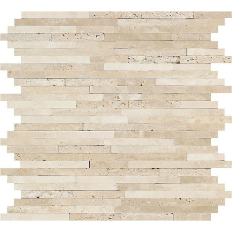 Durango Honed Travertine Small Random Strip Mosaic