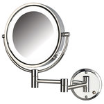 Jerdon - Jerdon Lighted Mirror, Direct Wire, Chrome - Direct Wire Application Only