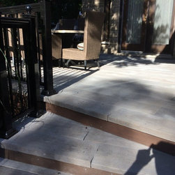 Wood looking Stone Deck using Paverdeck - Landscaping Stones And Pavers