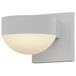 Sonneman - Reals Sconce Dome Lens and Plate Cap, White Lens, Textured White - Beautifully executed forms of sculptural presence and simplicity that are equally at home inside or out.