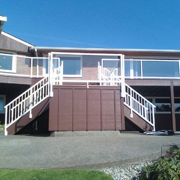 glass and metal railing