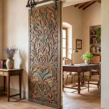 Armoires and Carved Barn Doors Collide in This Edgy California