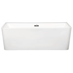 CLOVIS - CLOVIS Freestanding Soaking Acrylic Bathtub, 63'' L X 29'' W X 22'' H - Presents to you our brand new style freestanding bathtubs. Bathtubs challenge everything we thought we knew about a bathtub with the world-class modern design and ergonomic features that are incorporated into all of their luxury tubs. Bathtubs are as pleasing to the eye as they are to soak in. Their striking visual appeal adds a mesmerizing modern elegance to any bathroom. From the finest selection of raw materials all the way to the high-class design. Premium quality acrylic construction reinforced with fiberglass for strength and durability. This acrylic alcove bathtub coordinates seamlessly with any color scheme. It is the perfect bathtub for your home and bath improvement project or house flip.