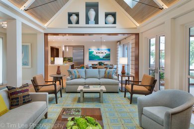 Inspiration for a craftsman living room remodel in Bridgeport
