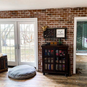 ClassicBrick - Faux Brick Family Room Feature Wall - Reclaimed Red