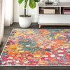 Contemporary POP Modern Abstract Area Rug, Multi/Yellow, 3 X 5
