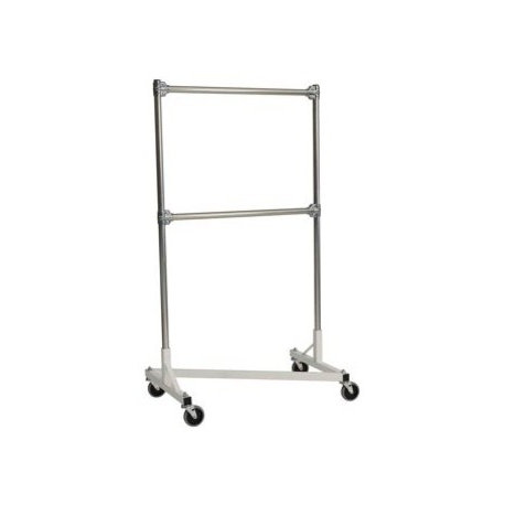 Z-Rack - Heavy Duty 36" Long Base Double Rail w/ 60" Uprights White