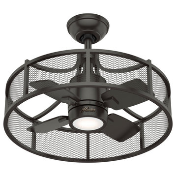 Hunter 30" Noble Bronze Seattle Ceiling Fan With LED Light Kit and Wall Control