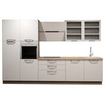 Jela - Riva Kitchen Cabinets Set, All Cabinets Pictured are Included - The kitchen is the heart of every home, and that's why we've paid special attention to creating the perfect kitchen for your family. The new Riva kitchen is modern, sleek, and functional, and it's produced with the latest UV lacquering technology. This provides a high degree of gloss (99.7%), while the strength and resistance of the surface to wear are four times higher than with the standard lacquering process. The Riva kitchen is available in a variety of colors and finishes, so you can choose the perfect one for your home. With its modern design and high-quality construction, the Riva kitchen is the perfect choice for your home.