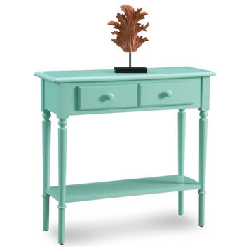 Leick Coastal Notions 1 Drawer Console Table with Shelf in Kiwi Green