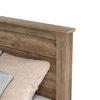 Harlowin Wood Frame Queen Platform Bed With Headboard, Knotty Oak
