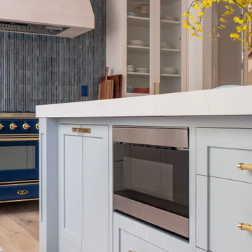 Gilded Pastel Kitchen Renovation In Bethesda