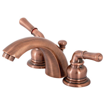 KB95X-P Mini-Widespread Bathroom Faucet, Antique Copper