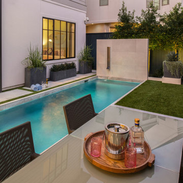 Afton Oaks Modern Swimming Pool and Landscape Design