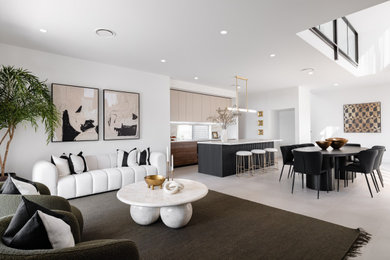 Design ideas for a modern living room in Sydney.