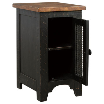 Valebeck Casual Black/Brown Chair Side End Table