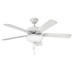HInkley - Propel Illuminated 52" LED Fan, Chalk White - Part of the Regency Series, Propel Illuminated offers a clean, classic style combined with solid performance and excellent value. Offered in a versatile Chalk White, Appliance White, Metallic Matte Bronze or Satin Steel finish with reversible blades to beautifully enhance any interior space, Propel Illuminated ensures its durable construction is a win for any interior application. Propel Illuminated comes equipped with LED bulbs to deliver excellent energy efficiency. Blades are included with every fan.