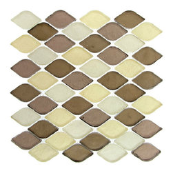 Aquatica glass tile mosaic Taupe Mississippi - Mosaic Tile