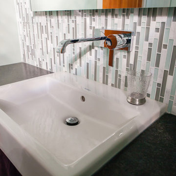 Rainfall Glass Tile Bathroom