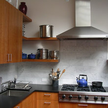 open shelves in kitchen