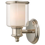 Livex Lighting - Livex Lighting Middlebush Polished Nickel Light Wall Sconce, Polished Nickel - A magnificent home lighting choice, the Middlebush collection one light mini pendant effortlessly blends traditional style with clean, modern-day materials.