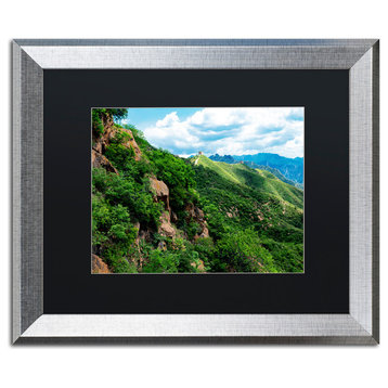Philippe Hugonnard 'Great Wall XV' Art, Silver Frame, Black Matte, 20"x16"