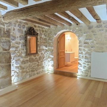 Ile Saint Louis, Paris-Aménagement d'un appartement en sous-sol