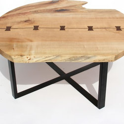 Live Edge Round Coffee Table in Maple - Coffee Tables