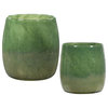 Uttermost 2-Piece Matcha Green Glass Vase Set