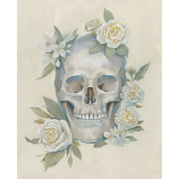 30x37 Floral Skull, Unframed Artwork