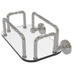 Allied Brass - Waverly Place Wall Mounted Guest Towel Holder, Satin Nickel - This elegant wall mounted guest towel tray will add style and convenience to your bathroom decor. Ideally sized to hold your favorite guest towels or a standard box of Kleenex Tissues. Keep your vanity top organized and clutter free with this wall mounted accessory.  Tempered glass and brass rails are used to make this item sturdy and stylish. Any of our lifetime designer finishes will provide a lifetime of use.