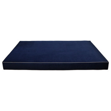 Contrast Pipe 6" Twin 75x39x6 Velvet Indoor Daybed Mattress |COVER ONLY|-AD373
