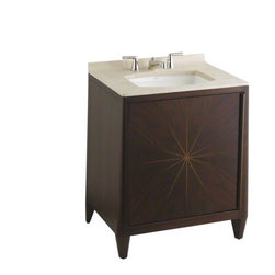 Kallista Brunette Counterpoint By Barbara Barry 30" Vanity (Starburst Marquetry) - Bathroom Vanities And Sink Consoles