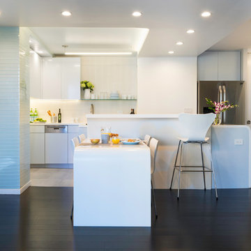 Brooklyn Contemporary Corian Kitchen