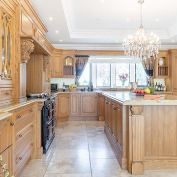 Classic, Sustainable-Wood Victorian Style Kitchen