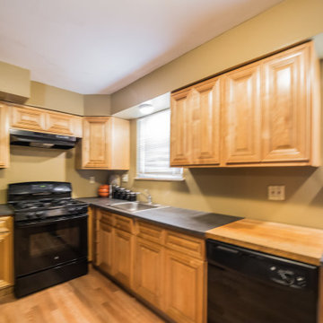 Light Brown Glazed Kitchen Cabinets