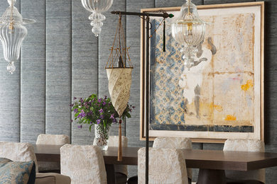 Trendy dining room photo in New York