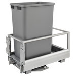 Rev-A-Shelf - Aluminum Pull Out Trash Container With Soft Open/Close, 12.25", 50 qt./12.5 gal - Looking for a sturdy, attractive pull out waste container that is perfect for any kitchen, look no further than this American made product. This fully assembled aluminum construction frame will not only close softly, but it will also assist you when opening your unit with its patented slide and dampener system.   All of the 5149 series also includes a 4-way adjustable door mount bracket that will finish off your installation by attaching your own cabinet door for easy operation. Available in various colors, widths and heights.