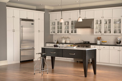Example of a trendy kitchen design in Chicago