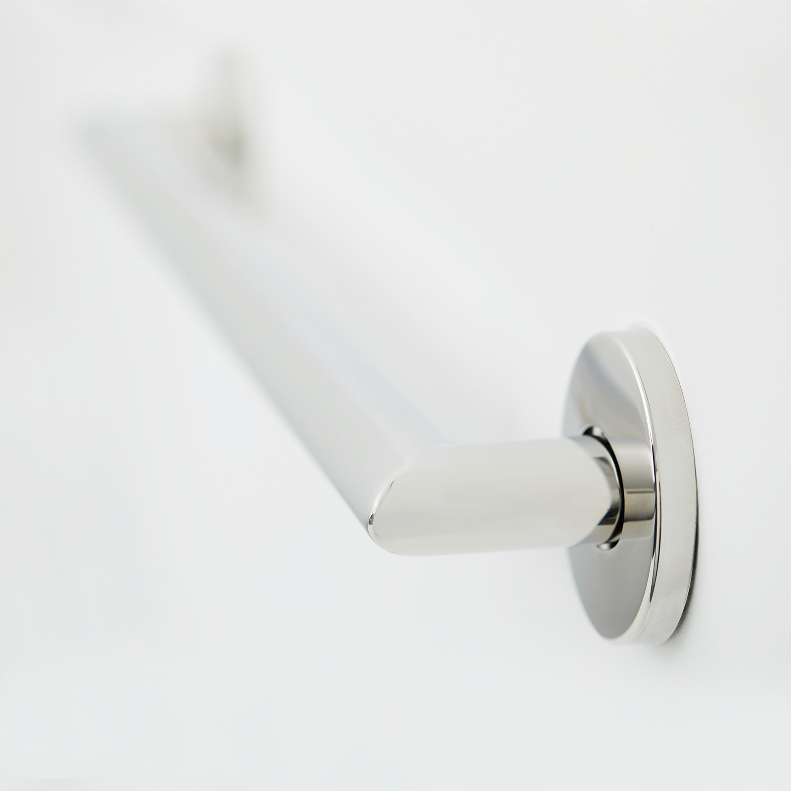 Coronado Designer Oval Bathroom Shower Grab Bar, Mitered Corners, Polished, 12"