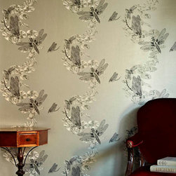 DRAGONFLY - PEWTER - Wallpaper