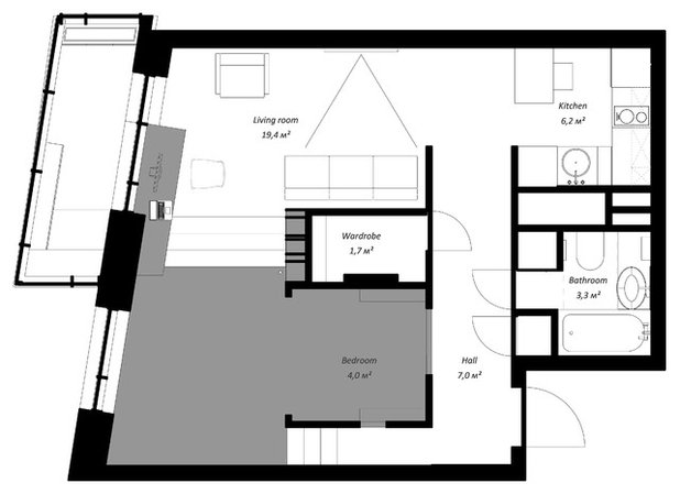 План этажа by Архитектурная студия Ruetemple