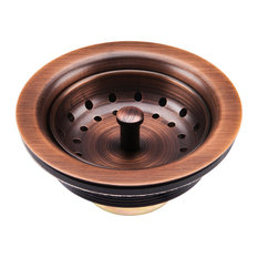 3.5" Kitchen Sink Strainer Drain, Solid Brass
