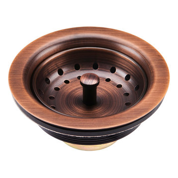 3.5" Kitchen Sink Strainer Drain, Solid Brass