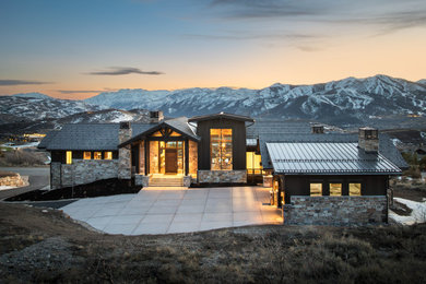 Inspiration for a rustic exterior home remodel in Salt Lake City