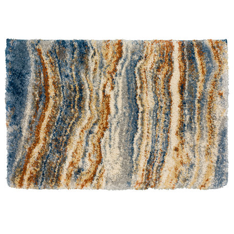 Addison Barkley Modern Blue Geode 1'8"x2'6" Accent Rug