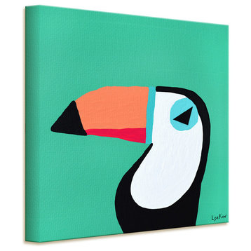 Toucan Wrapped Canvas Tropical Animal Wall Art