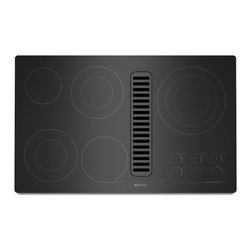 Jenn-Air 36" Electric Radiant Downdraft Cooktop, Black On Black | JED4536WB - Cooktops