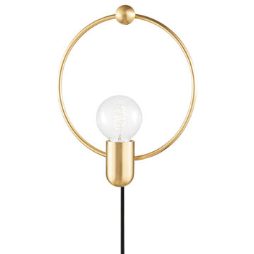 Mitzi HL638201 Darcy 12" Tall Wall Sconce - Aged Brass